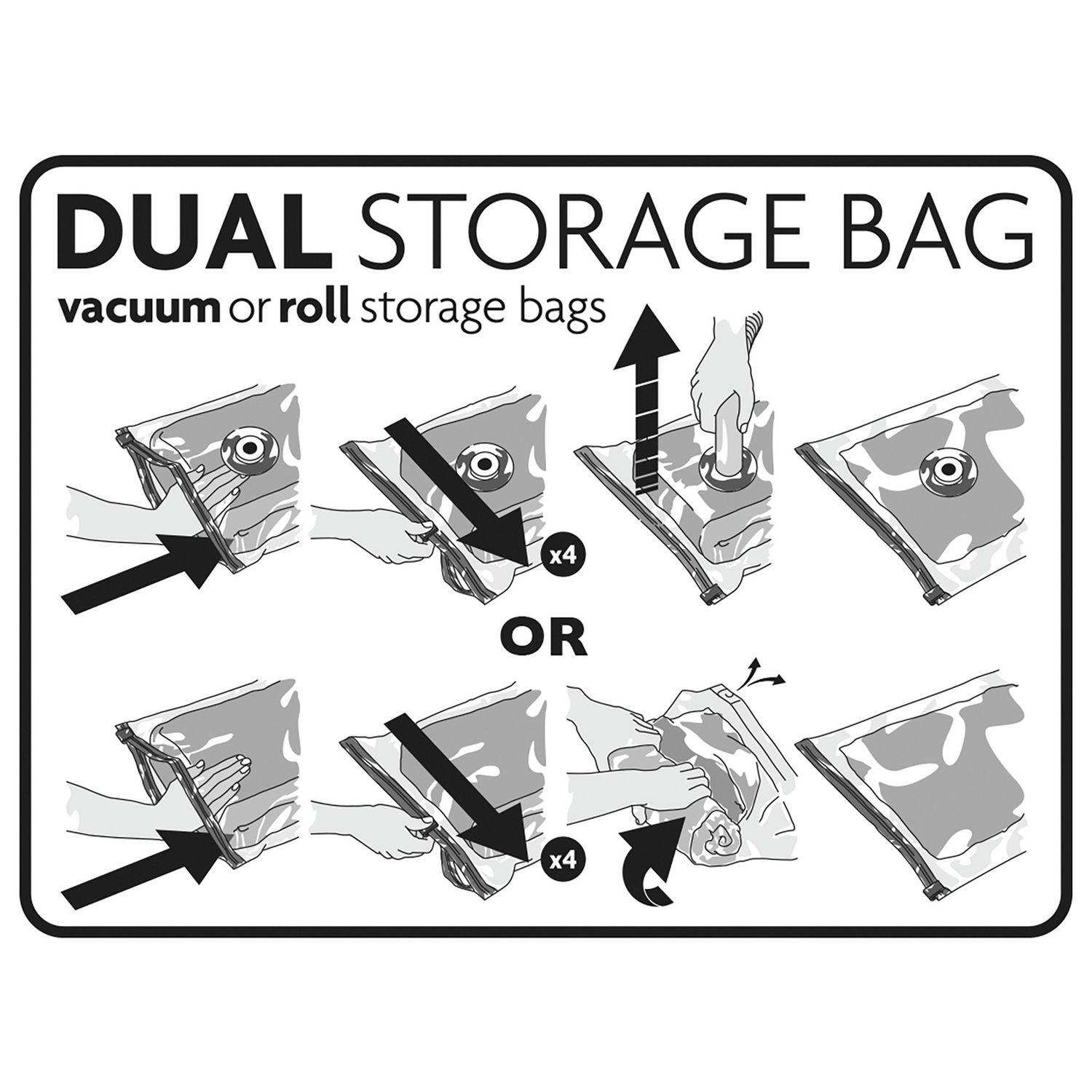 Protect & Store Easi-Vac vacuum storage bags 6 piece set - British product