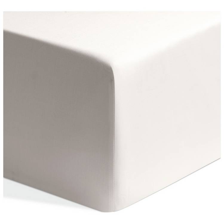 Habitat Egyptian cotton fitted sheet 400TC cream single, UK version