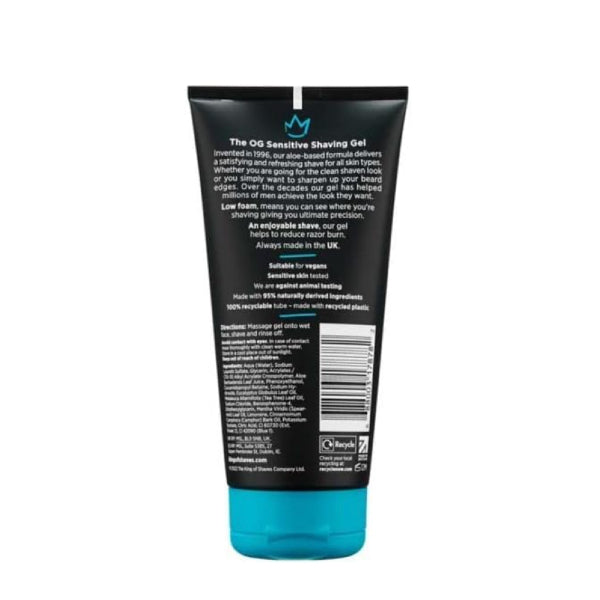 King of Shaves sensitive shave gel for men 2x175ml - British product