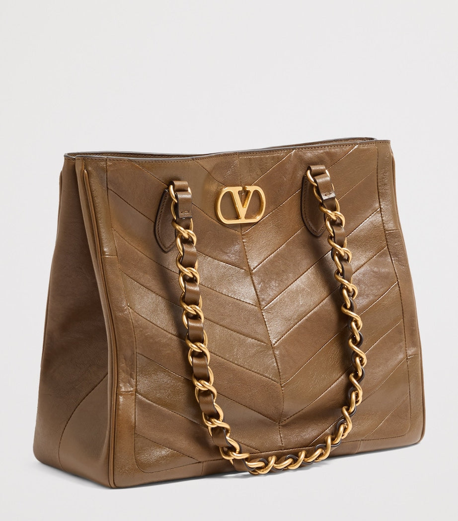 Valentino Garavani Laseine tote bag lambskin leather, imported from the UK
