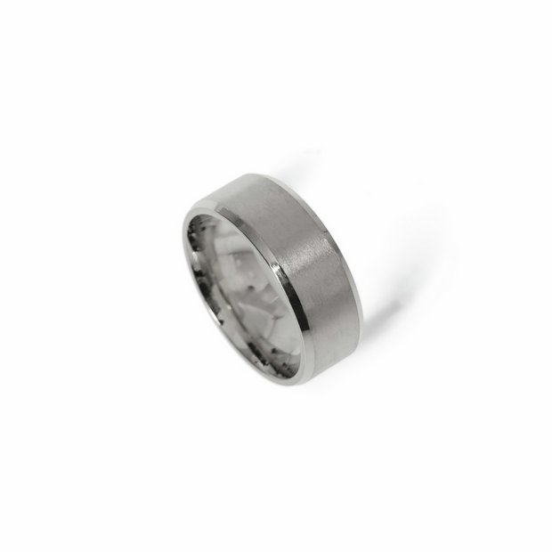 Uncommon Souls silver tone band ring M/L (British brand)