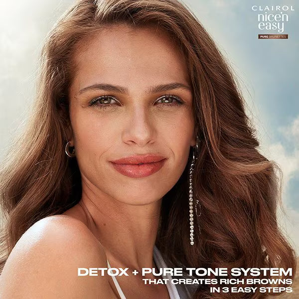 Clairol Nice'n Easy Pure Brunettes Latte Brown hair dye - British product