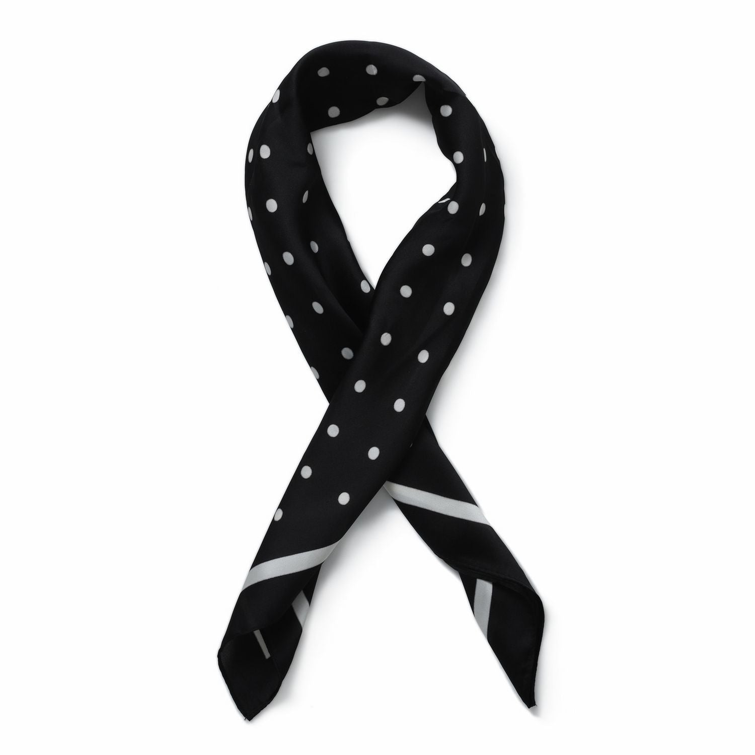 Freedom black and white polka dot headscarf (British brand)