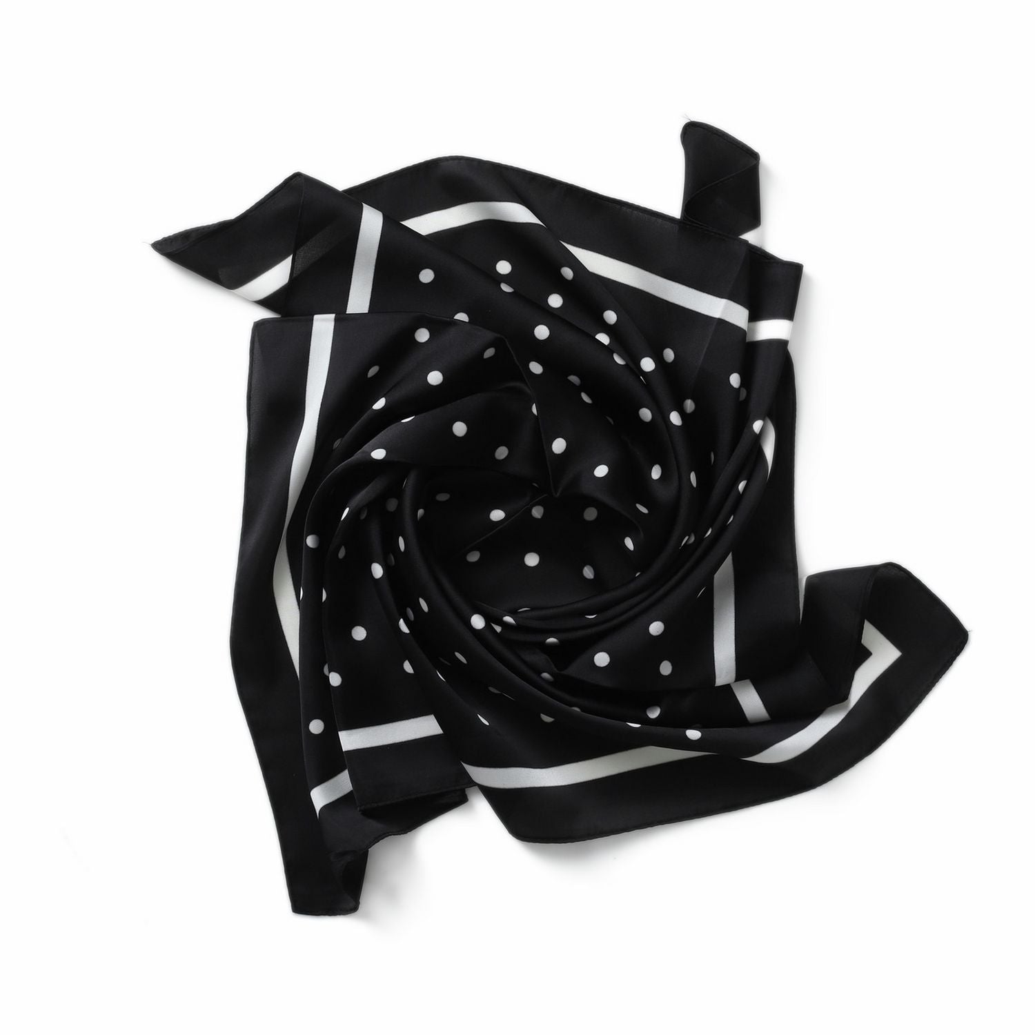 Freedom black and white polka dot headscarf (British brand)