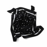 Freedom black and white polka dot headscarf (British brand)
