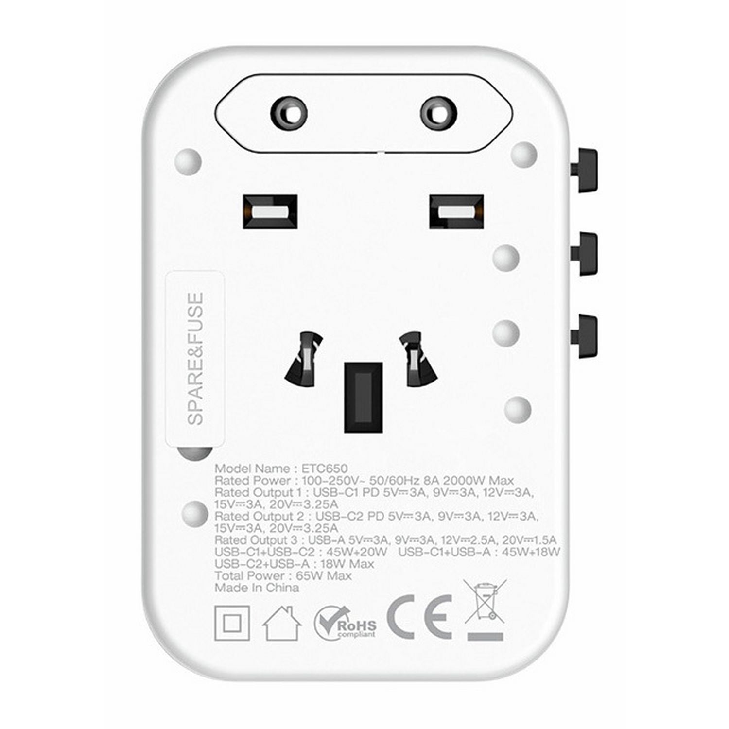 Energizer travel charger 65W - British product