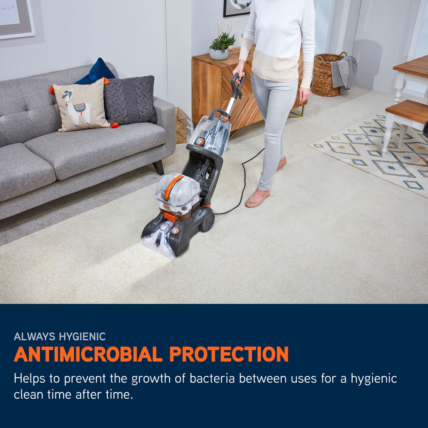 Vax Rapid Power Revive upright carpet cleaner, imported from the UK