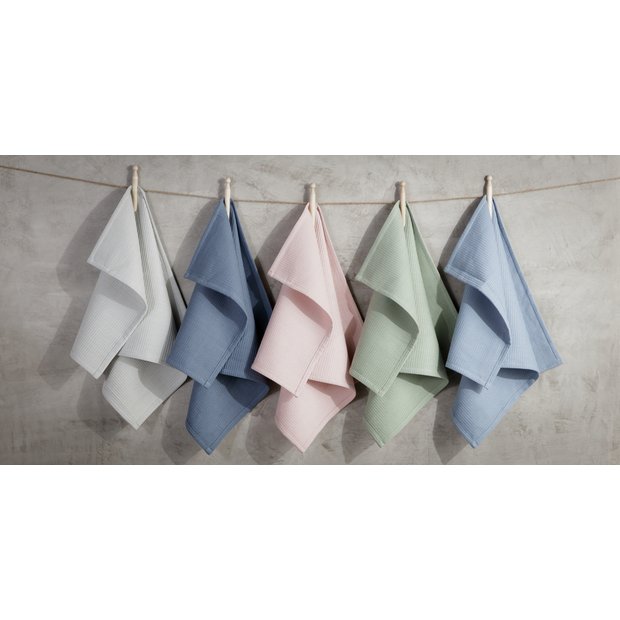 Argos Home waffle tea towels pack of 5, UK version