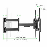AVF multi-positional TV wall bracket black for 60-100 inch TV (British brand)