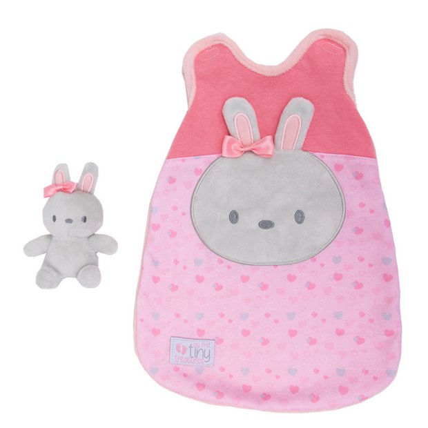 Tiny Treasures doll sleeping bag set snuggle bunny for 14 inch dolls, imported from the UK
