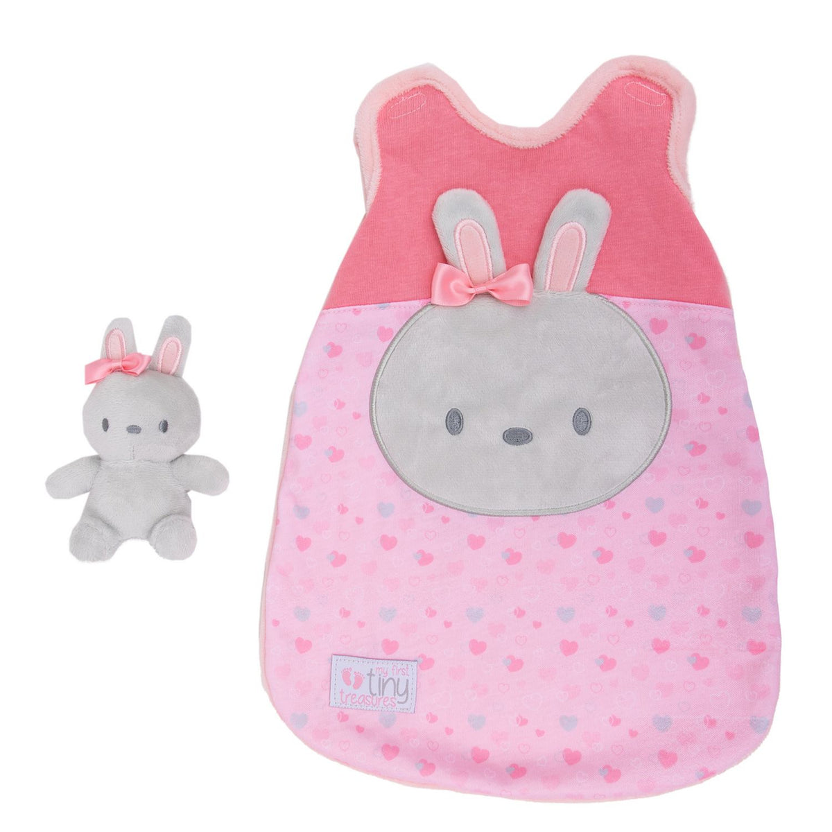 Tiny Treasures doll sleeping bag set snuggle bunny for 14 inch dolls, imported from the UK
