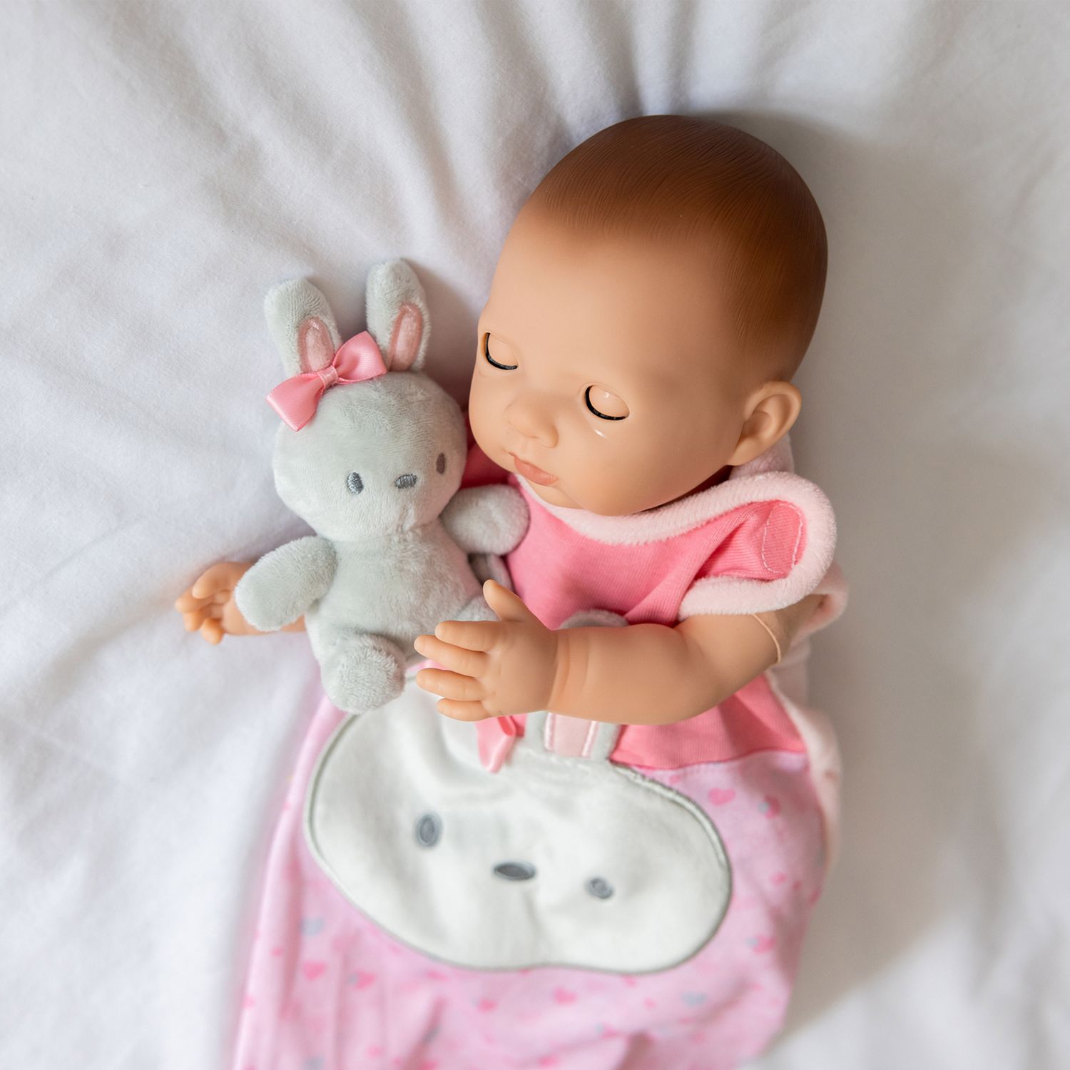 Tiny Treasures doll sleeping bag set snuggle bunny for 14 inch dolls, imported from the UK