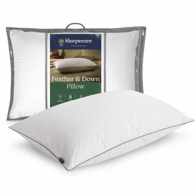 Argos Sleepeezee Feather and Down Medium Pillow 74 x 48cm- Buy online at McGrocer