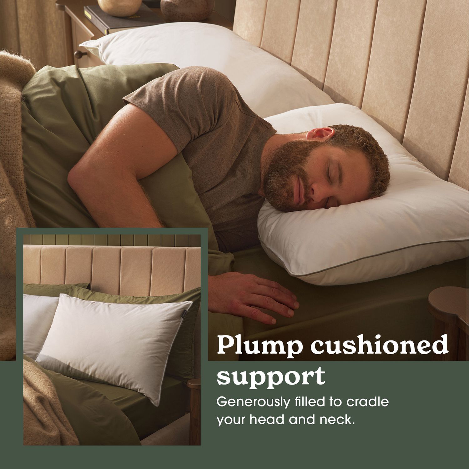 Sleepeezee feather and down medium pillow 74x48cm - British product