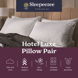 Sleepeezee Hotel Luxe medium pillow 2 pack (British brand)
