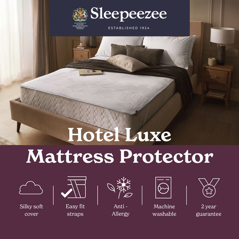 Sleepeezee Hotel Luxe Quilted Mattress Protector Single - British product