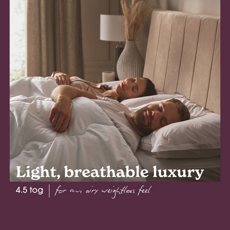 Sleepeezee Hotel Luxe 4.5 Tog duvet single, imported from the UK