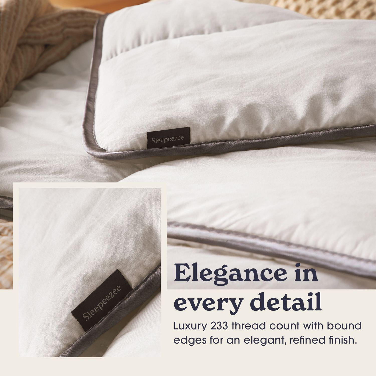 Sleepeezee cotton duvet 10.5 tog single, imported from the UK