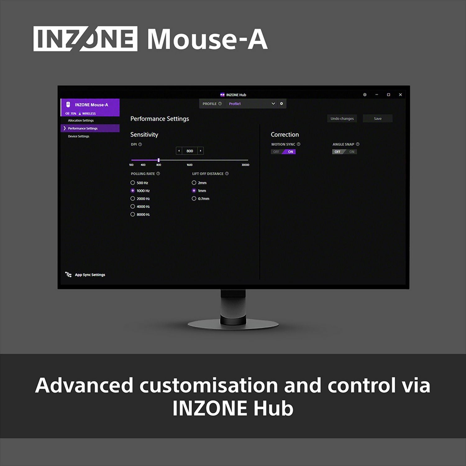 Sony INZONE Mouse-A wireless gaming mouse black - British product