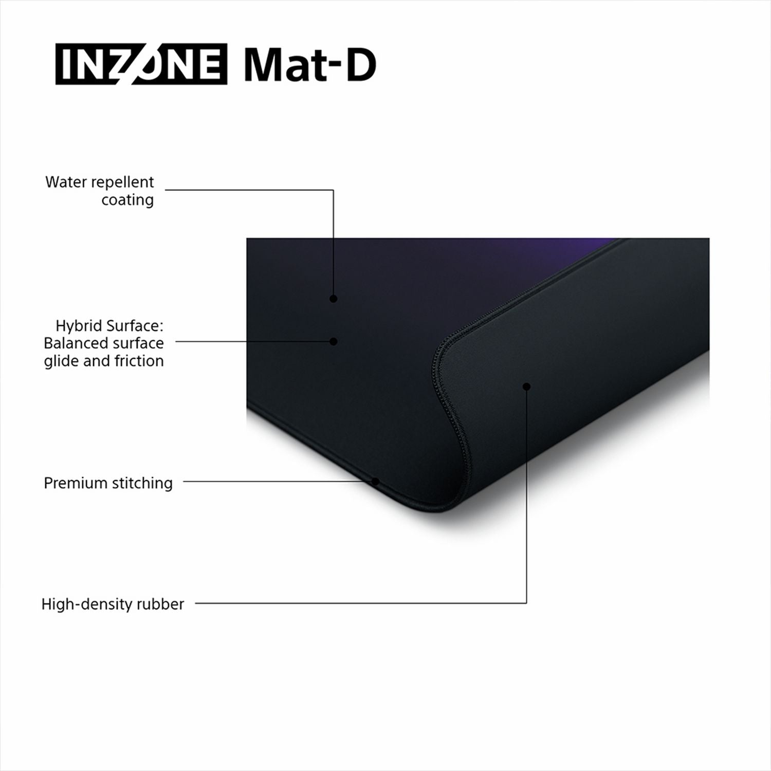Sony INZONE Mat-D gaming mouse pad L48 W40 D0.4cm, UK version