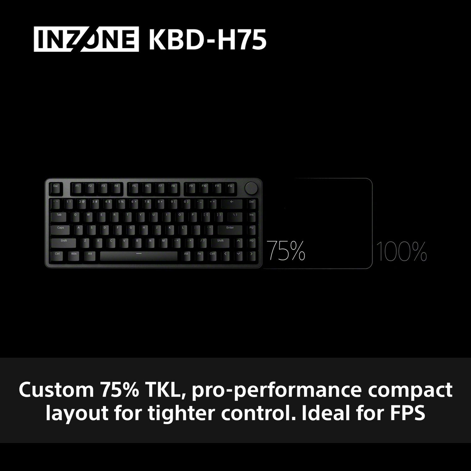 Sony INZONE KBD-H75 gaming keyboard (British brand)