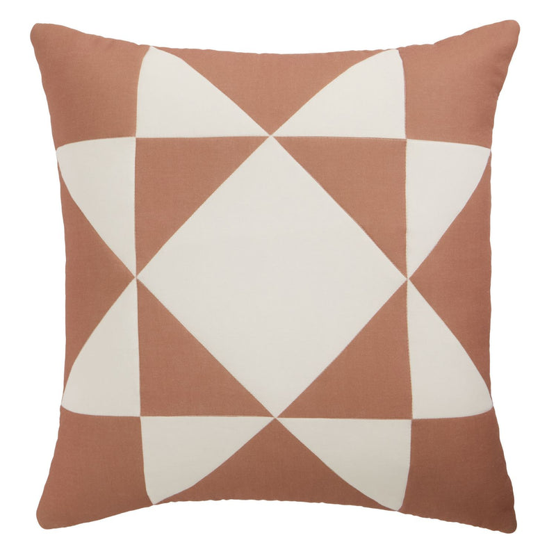 Habitat Quilted Motif Cushion Terracotta - 50x50cm