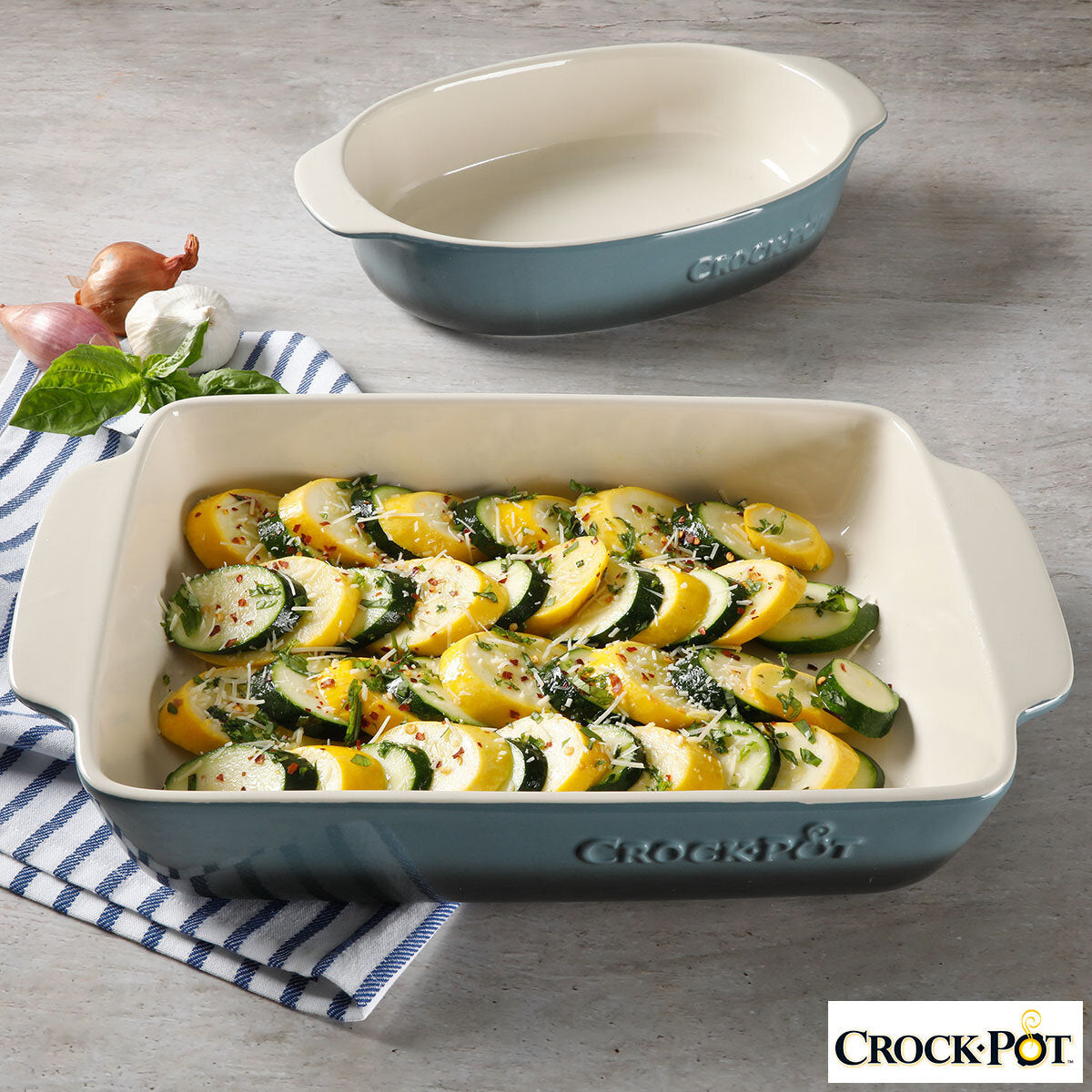 Crockpot 2-piece stoneware baking dish set, imported from the UK