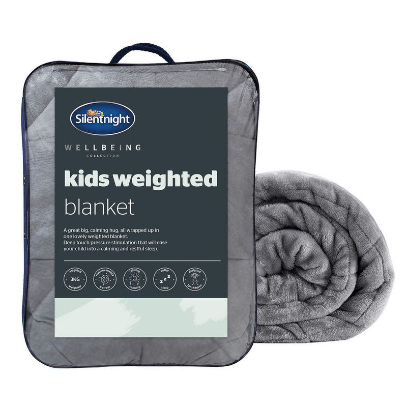 Silentnight kids grey weighted blanket 150x100cm (British brand)
