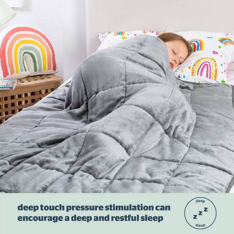 Silentnight kids grey weighted blanket 150x100cm (British brand)