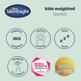 Silentnight kids grey weighted blanket 150x100cm (British brand)