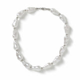 Freedom white irregular pearl necklace 45cm adjustable, UK version