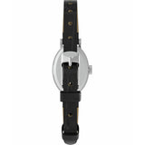 Timex Cavatina white dial watch black leather strap - British product