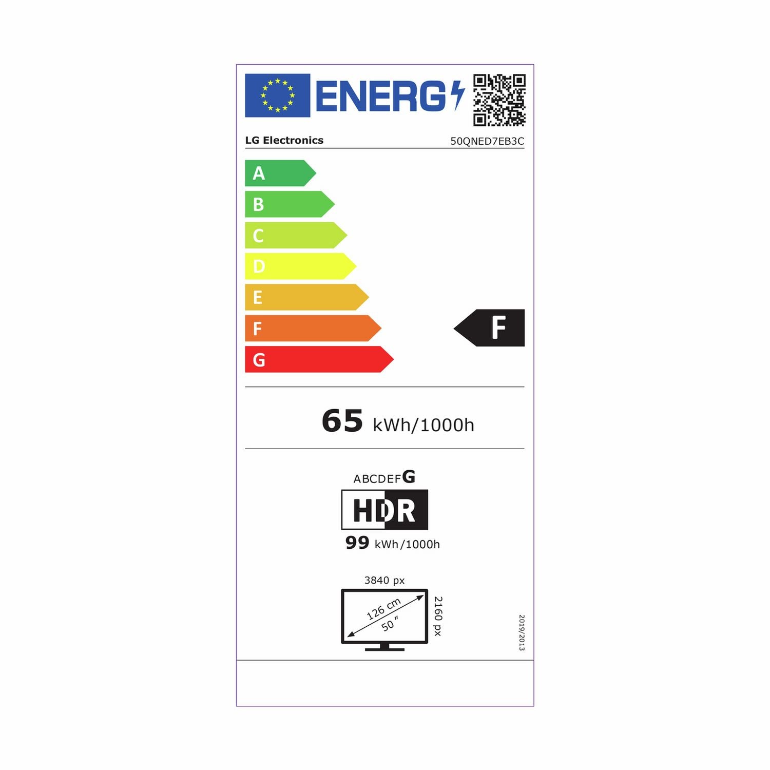 LG 50 inch 50QNED7EB3C Mini LED 4K TV, UK version