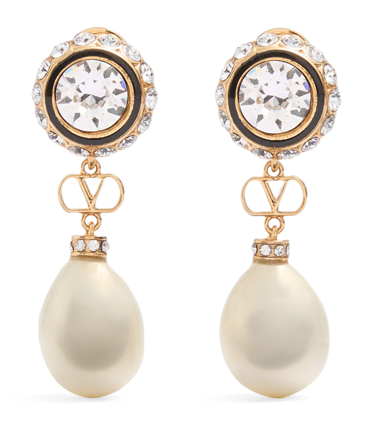 Valentino Garavani crystal VLogo signature earrings - British product