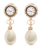 Valentino Garavani crystal VLogo signature earrings - British product