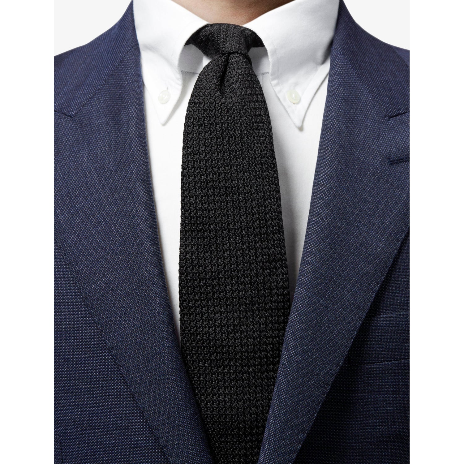 Eton textured woven silk tie 8.5cm (British brand)