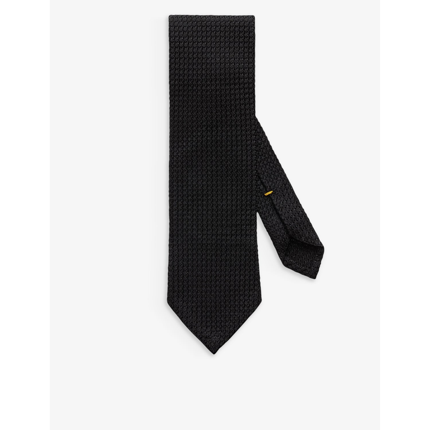 Textured woven silk tie - BLACK - 1 Size