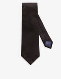 Eton geometric-weave silk tie with graphic pattern - British product