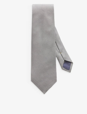 Eton Geometric-Weave Silk Tie