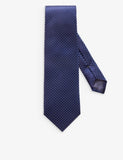 Eton Geometric-Pattern Silk Tie 8cm