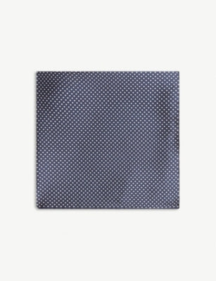 Eton Polka-Dot Silk Pocket Square