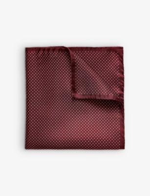 Eton Polka-Dot Silk Pocket Square