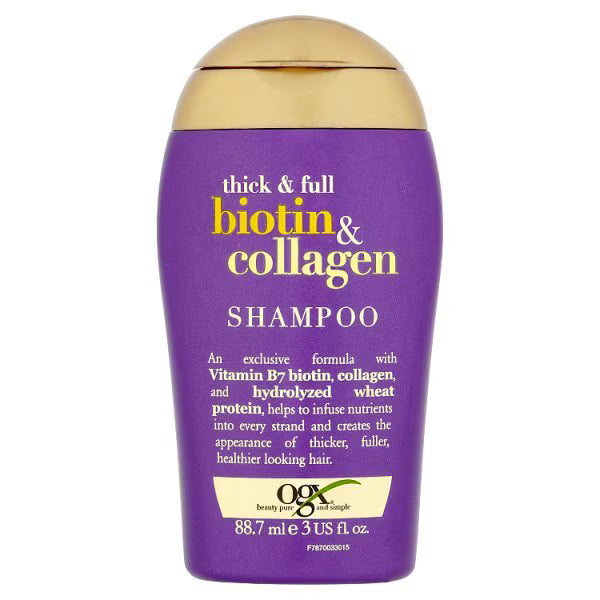 OGX biotin collagen shampoo 88.7ml, imported from the UK