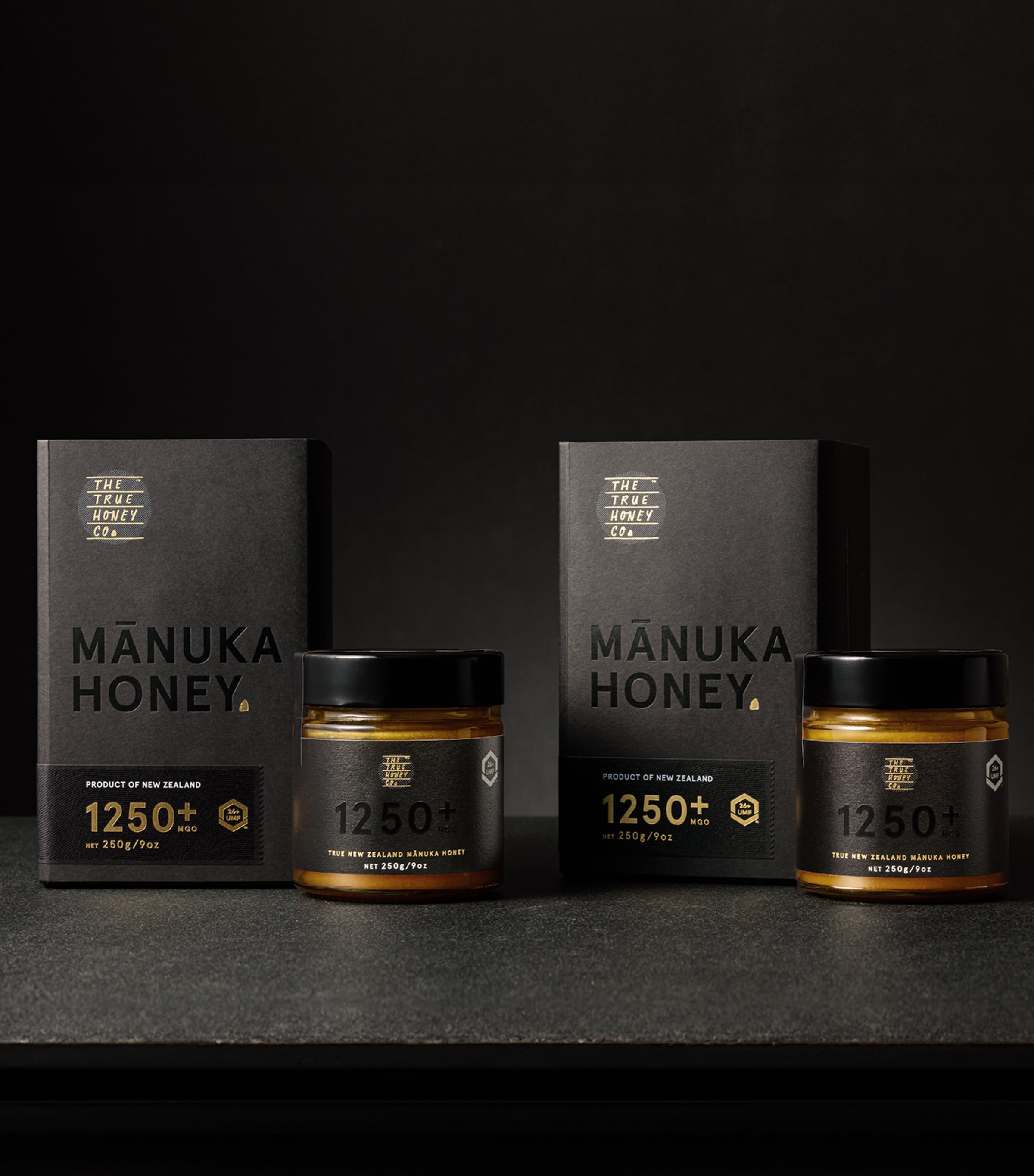 The True Honey Co Golden Pair manuka honey gift set 500g (British brand)
