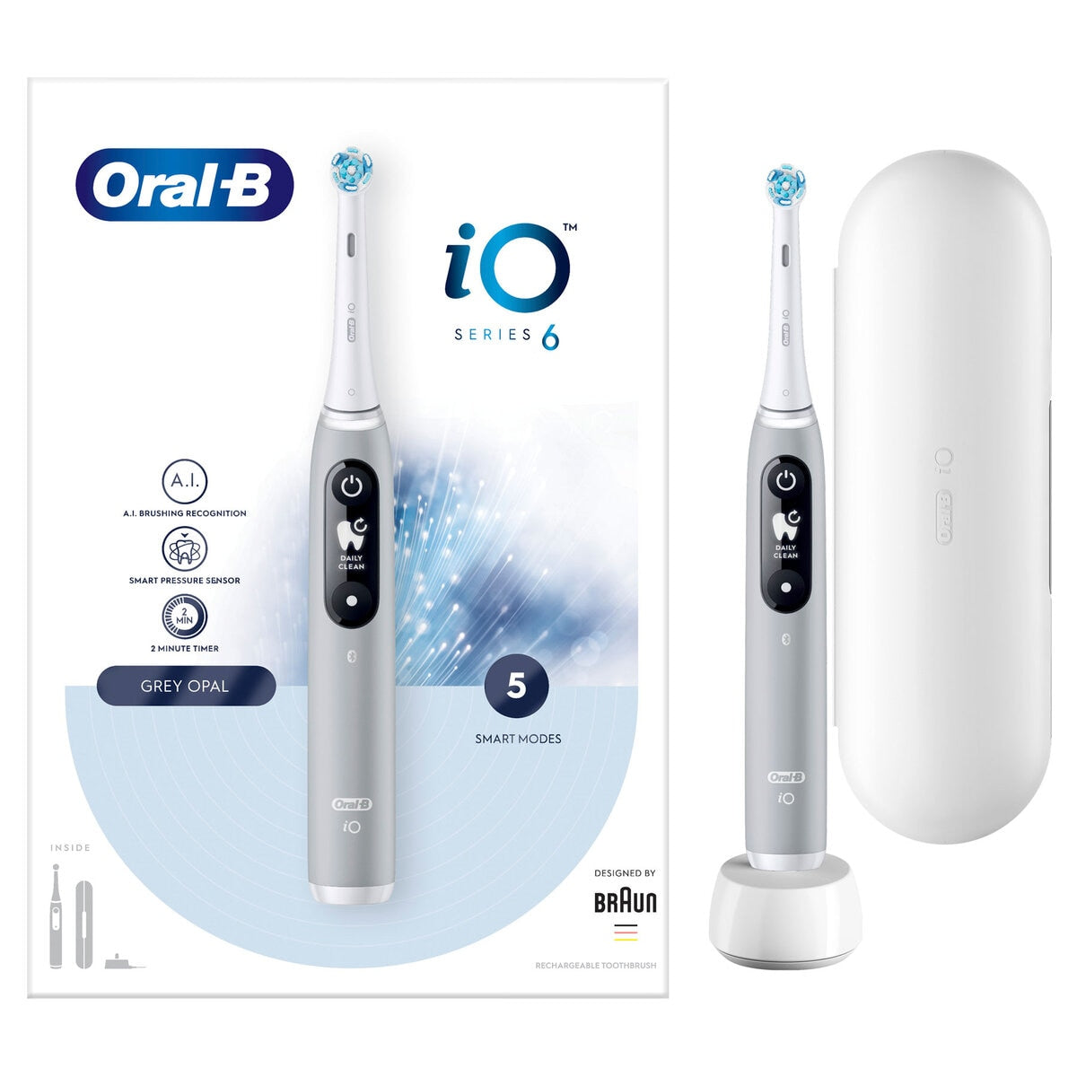 Oral-B iO Series 6 Ultimate Clean Electric Toothbrush, Grey GOODS Costco UK