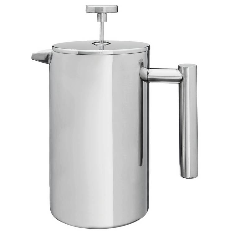 Habitat double walled cafetiere 1L silver (British brand)