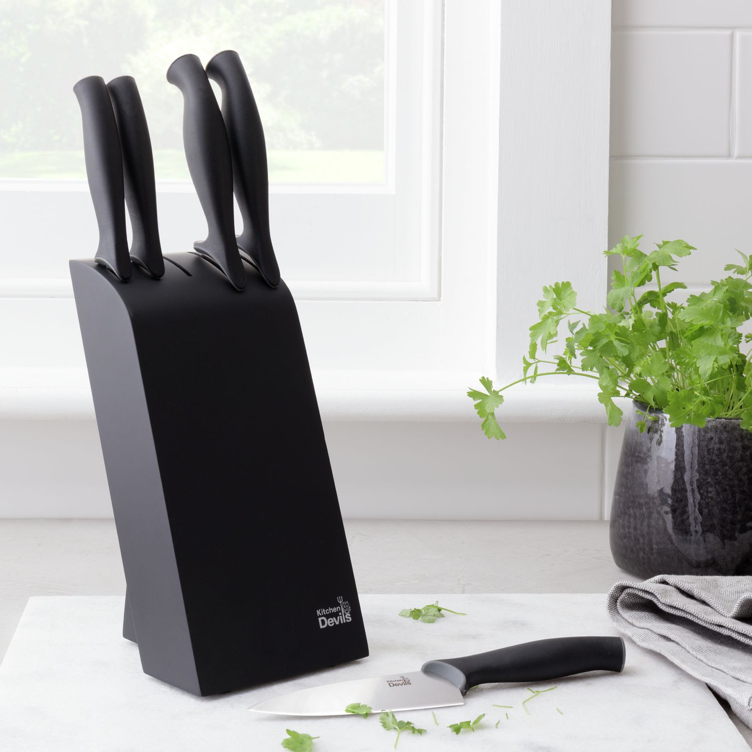 Kitchen Devils 5 Piece Knife Block - British product