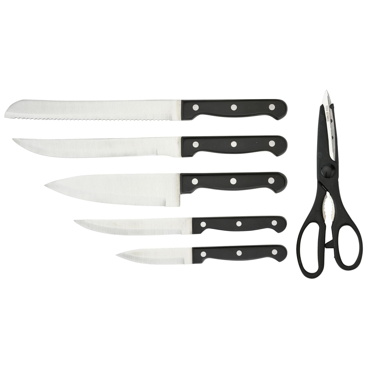 Argos Home 6 piece knife set with scissors (British brand)