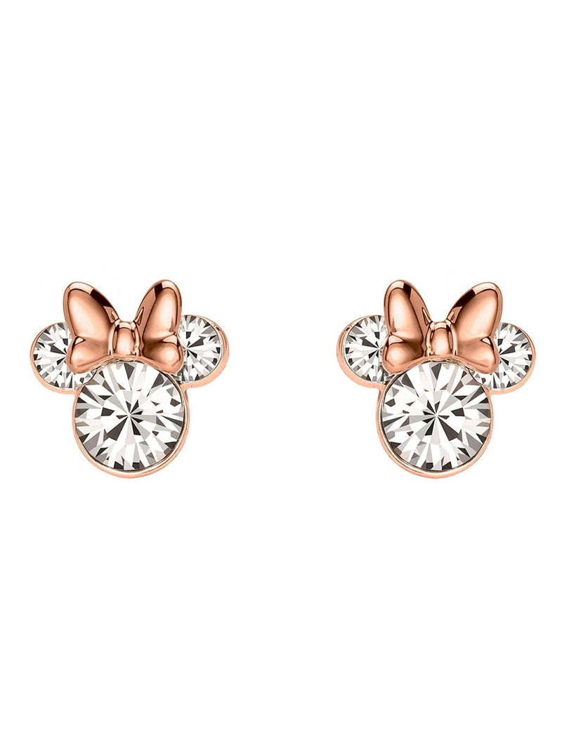 Disney Minnie Mouse rose gold crystal earring studs, imported from the UK