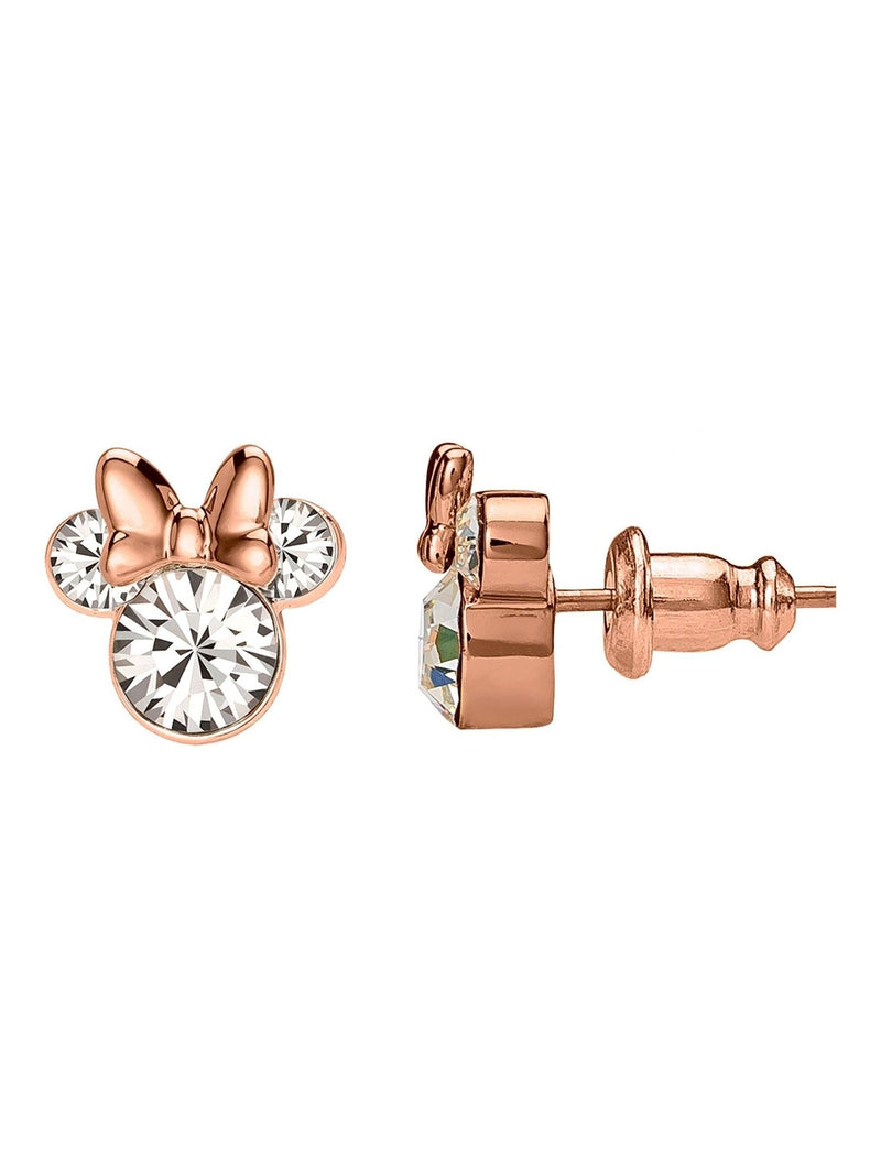 Disney Minnie Mouse rose gold crystal earring studs, imported from the UK